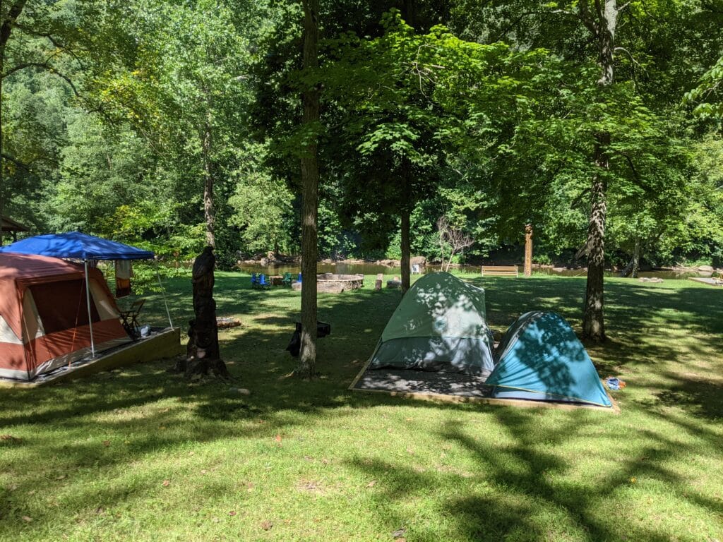 Group Camping near river